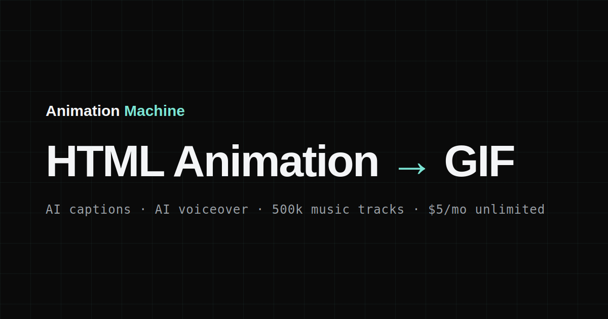HTML Animation to GIF Converter | Animation Machine